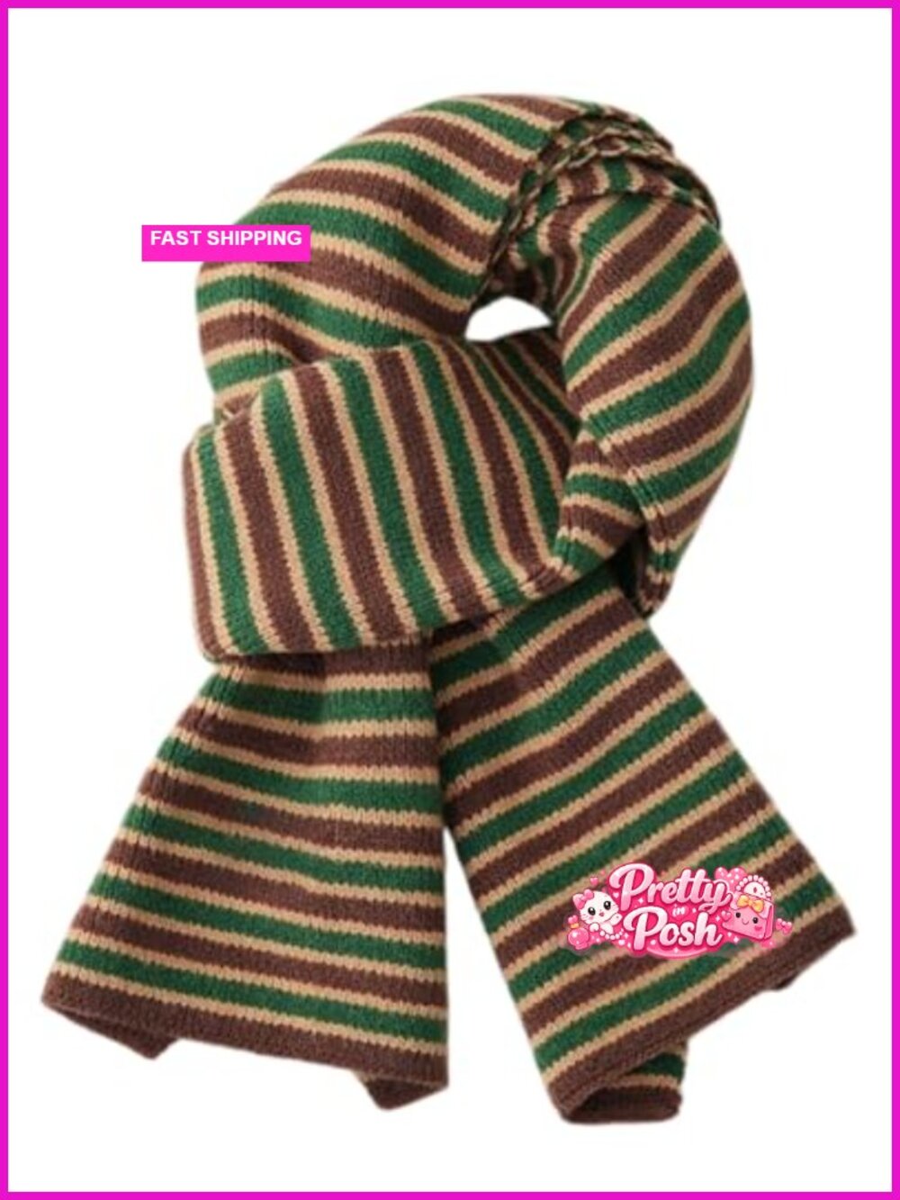 Fuzzy Crochet Chunky Knit Winter Scarf Soft Warm Neck Warmer